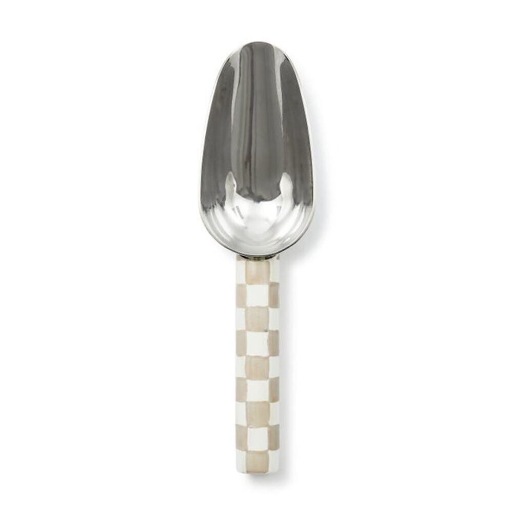 NEW Mackenzie-Childs Mocha Check Small Scoop